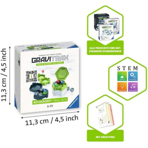 Ravensburger Accessory Ball Box Εκπαιδευτικό Παιχνίδι Μηχανικής Gravitrax για 8+ Ετών