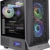 Thermaltake Ceres 300 TG Gaming Midi Tower Κουτί Υπολογιστή με Πλαϊνό Παράθυρο και RGB Φωτισμό Μαύρο