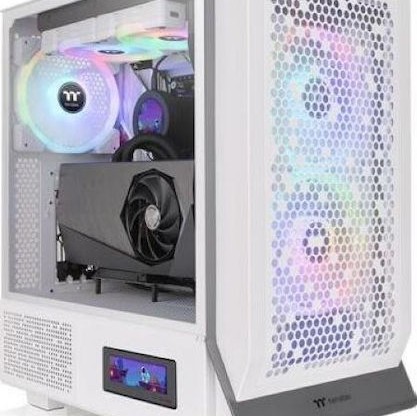 Thermaltake Ceres 300 TG Gaming Midi Tower Κουτί Υπολογιστή με Πλαϊνό Παράθυρο και RGB Φωτισμό Λευκό