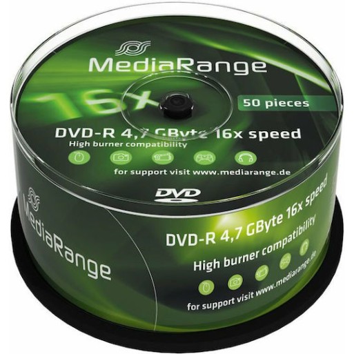MediaRange Εγγράψιμα DVD-R 16x 4.7GB Cake Box 50τμχ