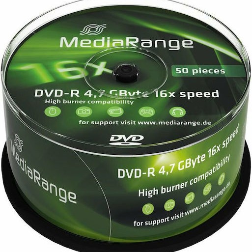 MediaRange Εγγράψιμα DVD-R 16x 4.7GB Cake Box 50τμχ