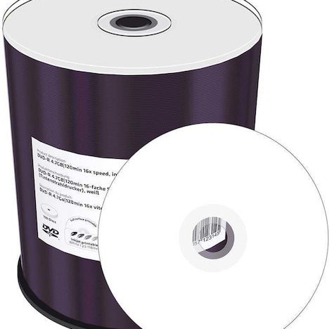 MediaRange Εγγράψιμα DVD-R 16x Printable 4.7GB Cake Box 100τμχ
