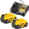 Dewalt Σετ 2 Μπαταριών Εργαλείου Λιθίου 18V Χωρητικότητας 5Ah με Φορτιστή