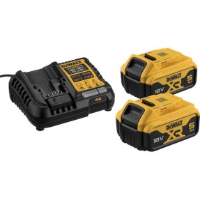 Dewalt Σετ 2 Μπαταριών Εργαλείου Λιθίου 18V Χωρητικότητας 5Ah με Φορτιστή