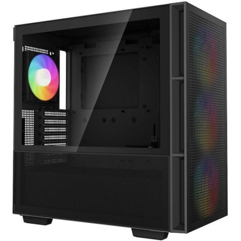 Deepcool CH560 Gaming Midi Tower Κουτί Υπολογιστή με Πλαϊνό Παράθυρο και RGB Φωτισμό Μαύρο