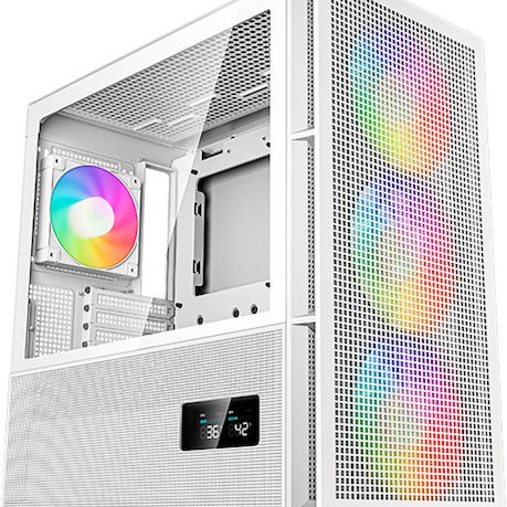 Deepcool CH560 Digital Gaming Midi Tower Κουτί Υπολογιστή με Πλαϊνό Παράθυρο και RGB Φωτισμό Λευκό