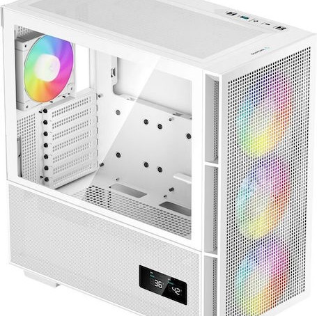 Deepcool CH560 Digital Gaming Midi Tower Κουτί Υπολογιστή με Πλαϊνό Παράθυρο και RGB Φωτισμό Λευκό