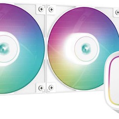 Deepcool LE520 Υδρόψυξη Επεξεργαστή Διπλού Ανεμιστήρα 120mm για Socket AM4/AM5/1700/1200/115x με ARGB Φωτισμό Λευκή