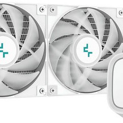 Deepcool LE520 Υδρόψυξη Επεξεργαστή Διπλού Ανεμιστήρα 120mm για Socket AM4/AM5/1700/1200/115x με ARGB Φωτισμό Λευκή