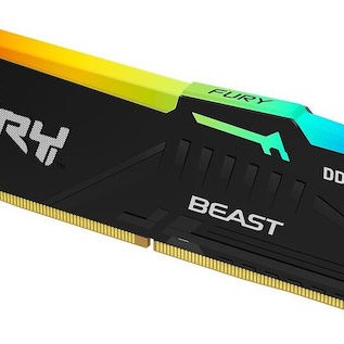 Kingston Fury Beast RGB DDR5 128GB RAM με 4x32GB Modules και Ταχύτητα 5200 για Desktop