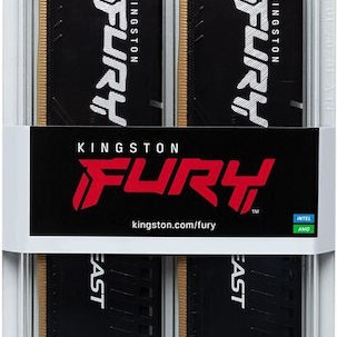 Kingston Fury Beast DDR5 128GB RAM με 4x32GB Modules και Ταχύτητα 5200 για Desktop