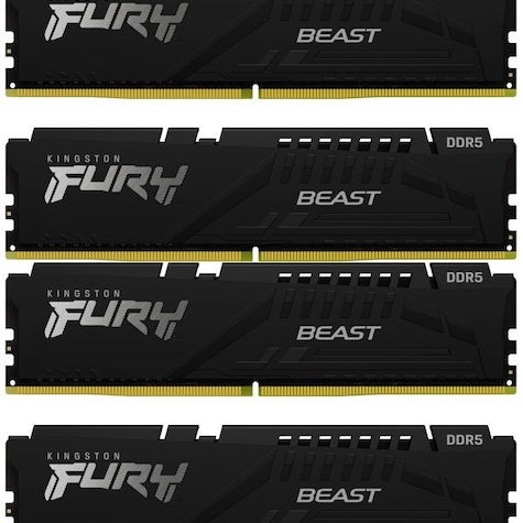 Kingston Fury Beast DDR5 128GB RAM με 4x32GB Modules και Ταχύτητα 5200 για Desktop