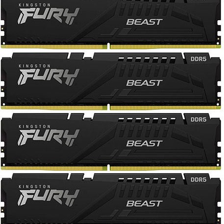 Kingston Fury Beast DDR5 128GB RAM με 4x32GB Modules και Ταχύτητα 5200 για Desktop