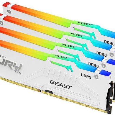 Kingston Fury Beast RGB DDR5 64GB RAM με 4x16GB Modules και Ταχύτητα 5600 για Desktop