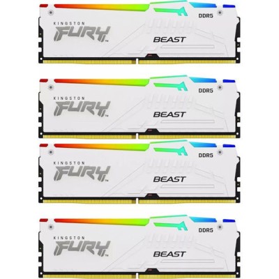 Kingston Fury Beast RGB DDR5 64GB RAM με 4x16GB Modules και Ταχύτητα 5600 για Desktop