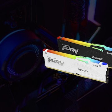 Kingston Fury Beast RGB DDR5 128GB RAM με 4x32GB Modules και Ταχύτητα 5600 για Desktop