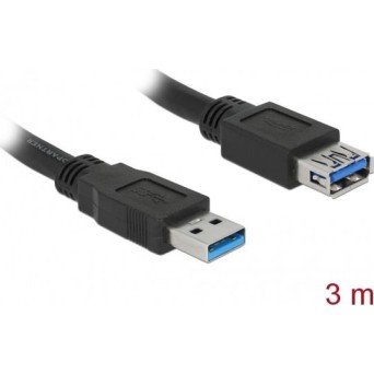 DeLock USB 3.0 Cable USB-A male - USB-A female 3m (85057)