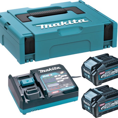 Makita Σετ 2 Μπαταριών Εργαλείου Λιθίου 40V Χωρητικότητας 4Ah με Φορτιστή