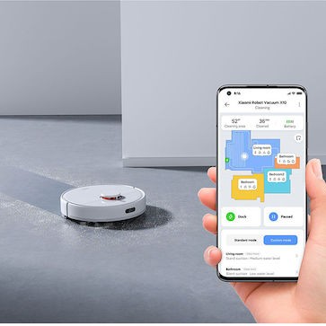 Xiaomi Mi Robot X10 Σκούπα Ρομπότ για Σκούπισμα & Σφουγγάρισμα με Χαρτογράφηση και Wi-Fi Λευκή