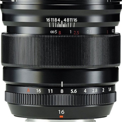 Fujifilm Crop Φωτογραφικός Φακός Fujinon XF 16mm f/1.4 R WR Wide Angle για Fujifilm X Mount Μαύρος