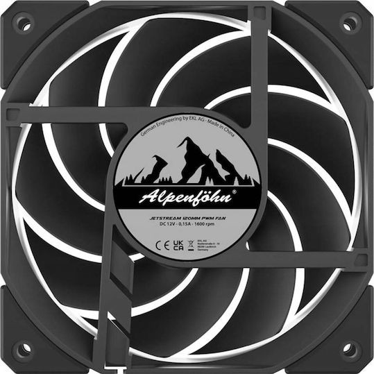 Alpenfoehn Jetstream 120 Case Fan με Σύνδεση 4-Pin PWM