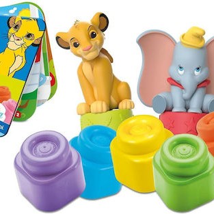 Baby Clementoni Τουβλάκια Simba & Dumbo για 10+ Μηνών 6τμχ