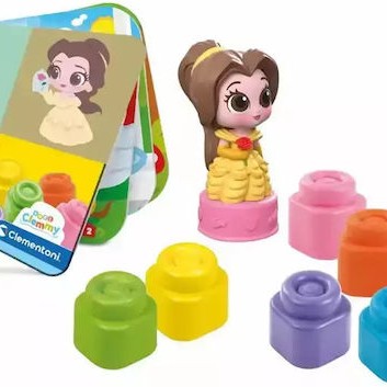 Baby Clementoni Τουβλάκια Snow White & Belle για 10+ Μηνών 6τμχ