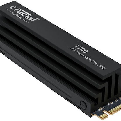 Crucial T700 with heatsink SSD 4TB M.2 NVMe PCI Express 5.0
