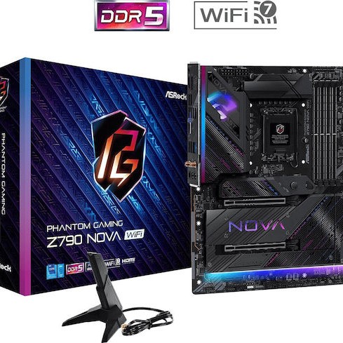 ASRock Phantom Gaming Nova Z790 Wi-Fi Motherboard ATX με Intel 1700 Socket 90-MXBMB0-A0UAYZ