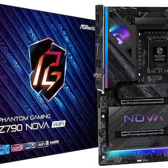 ASRock Phantom Gaming Nova Z790 Wi-Fi Motherboard ATX με Intel 1700 Socket 90-MXBMB0-A0UAYZ