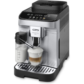 De'Longhi Magnifica Evo Αυτόματη Μηχανή Espresso 1450W Πίεσης 15bar για Cappuccino με Μύλο Άλεσης Ασημί