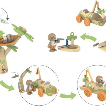 Hape Παιχνίδι Μινιατούρα Tree Planting E-car