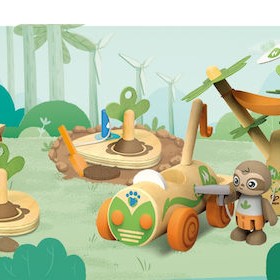 Hape Παιχνίδι Μινιατούρα Tree Planting E-car