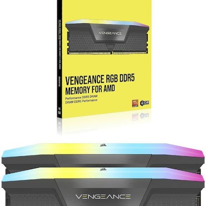 Corsair Vengeance DDR5 64GB RAM με 2x32GB Modules και Ταχύτητα 6000 για Desktop