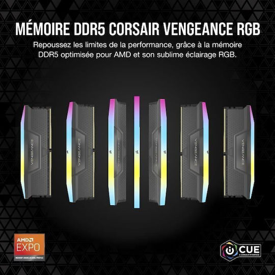 Corsair Vengeance DDR5 64GB RAM με 2x32GB Modules και Ταχύτητα 6000 για Desktop
