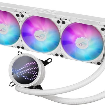 Asus ROG Ryuo III 360 ARGB Υδρόψυξη Επεξεργαστή Τριπλού Ανεμιστήρα 120mm για Socket AM4/AM5/1700/1200/115x Λευκή
