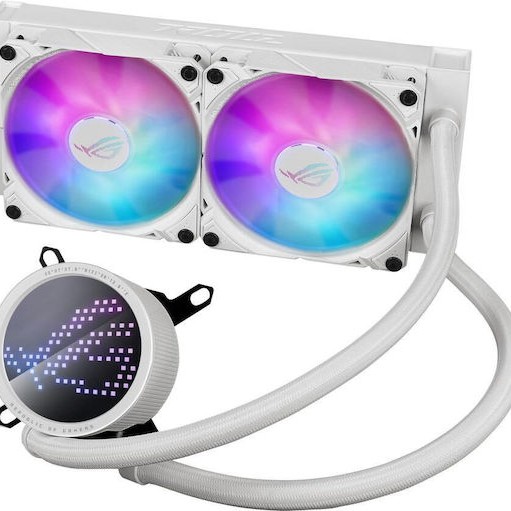 Asus ROG Ryuo III 240 ARGB Υδρόψυξη Επεξεργαστή Διπλού Ανεμιστήρα 120mm για Socket AM4/AM5/1700/1200/115x Λευκή
