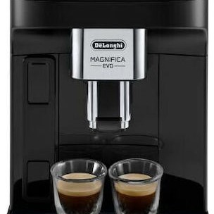 De'Longhi Magnifica Evo Αυτόματη Μηχανή Espresso 1450W Πίεσης 15bar για Cappuccino με Μύλο Άλεσης Μαύρη