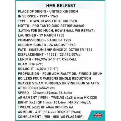 Cobi Τουβλάκια HMS Belfast για 10+ Ετών 1517τμχ