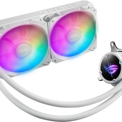 Asus ROG STRIX LC II 240 ARGB Υδρόψυξη Επεξεργαστή Διπλού Ανεμιστήρα 120mm για Socket AM4/1700/1200/115x Λευκή