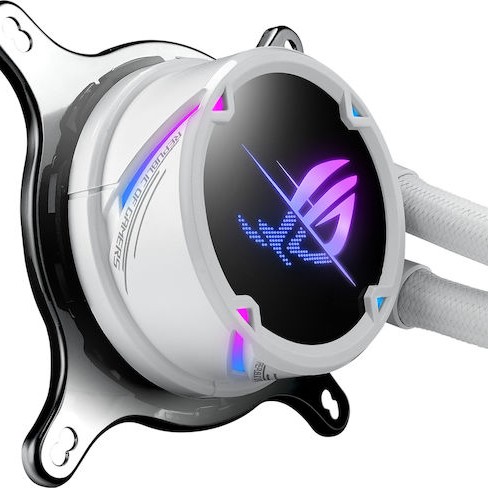 Asus ROG STRIX LC II 240 ARGB Υδρόψυξη Επεξεργαστή Διπλού Ανεμιστήρα 120mm για Socket AM4/1700/1200/115x Λευκή