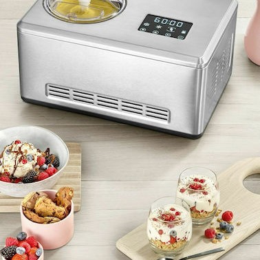 Severin EZ 7406 Γιαουρτομηχανή με Κάδο και Ψηφιακή Οθόνη 2lt Ασημί 180W