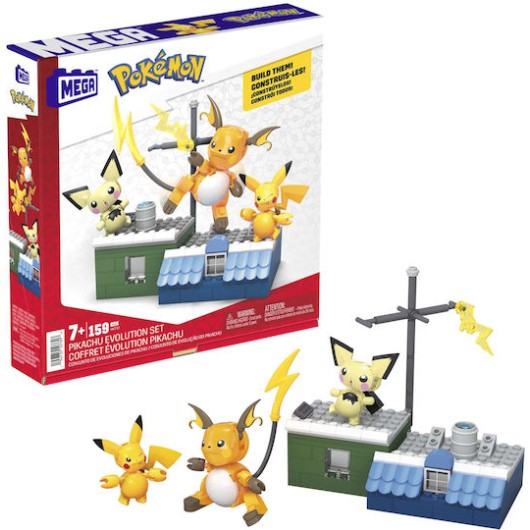 Mega Bloks Τουβλάκια Pikachu Evolution για 7 - 12 Ετών 159τμχ