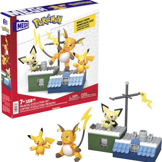 Mega Bloks Τουβλάκια Pikachu Evolution για 7 - 12 Ετών 159τμχ