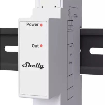 Shelly Pro 3EM Switch Add-On Ρελέ Ράγας Ισχύος 2A με Τάση 3.3V