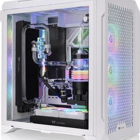 Thermaltake CTE C700 Air Snow Gaming Midi Tower Κουτί Υπολογιστή με Πλαϊνό Παράθυρο και RGB Φωτισμό Λευκό
