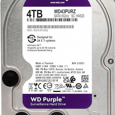 Western Digital Purple 4TB HDD Σκληρός Δίσκος 3.5