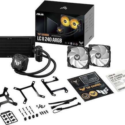 Asus TUF Gaming LC 240 II Υδρόψυξη Επεξεργαστή Διπλού Ανεμιστήρα 120mm για Socket AM4/AM5/1200/115x με ARGB Φωτισμό