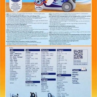 Swirl A07 Σακούλες Σκούπας 4τμχ Συμβατή με Σκούπα AEG / Electrolux