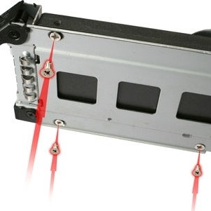 Icy Dock ToughArmor 4x 2.5Inch SATA 6Gbps/SAS HDD/SSD Mobile Rack/Cage in 1x external 5.25Inch bay Μαύρο (MB994SP-4S)